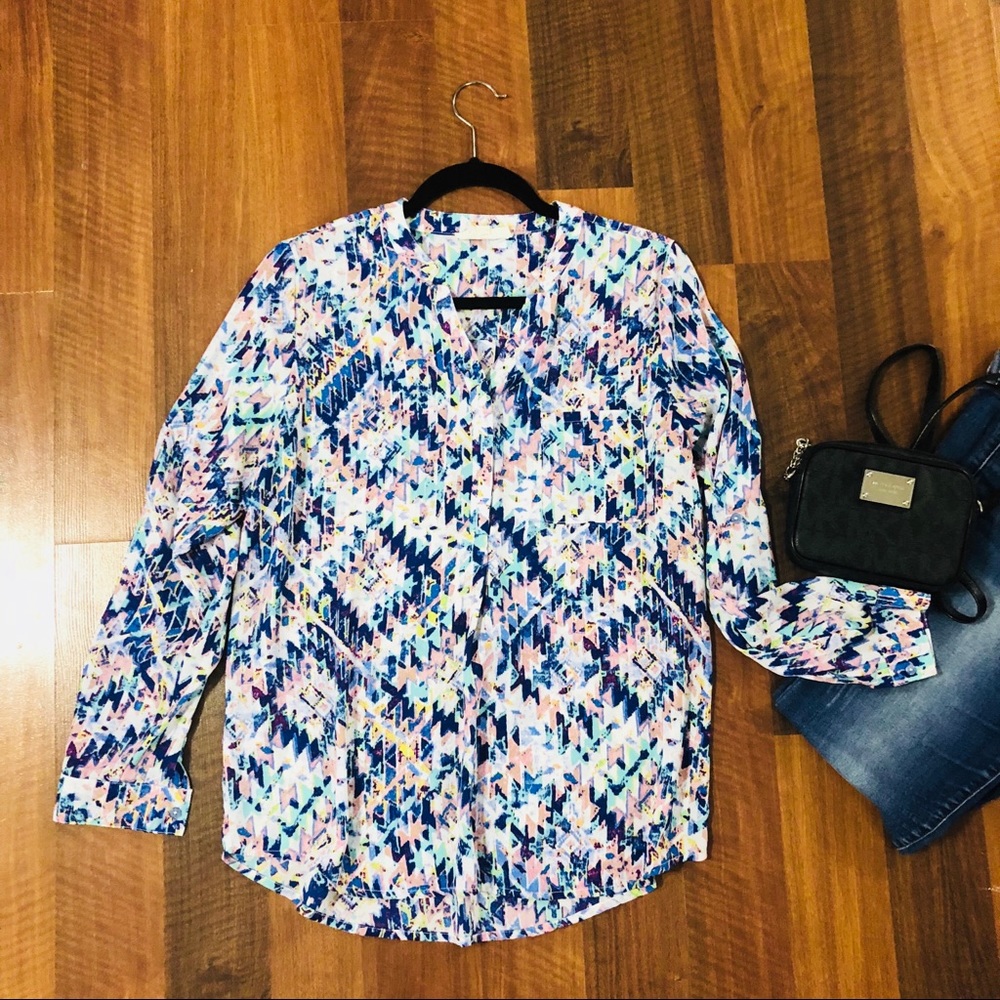 Aztec Print Blouse